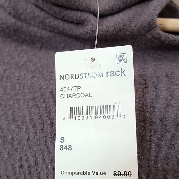 NWT NORDSTROM RACK CHARCOAL SWEATER Small - Picture 2 of 5